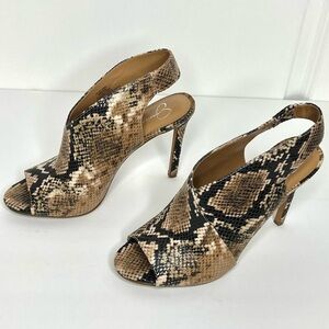 Jessica Simpson Snake Skin Slingback Heels - Size 9